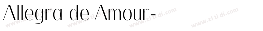 Allegra de Amour字体转换